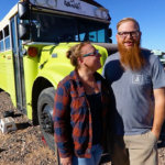 Couple Sell House To Build School Bus Conversion Sloth High Five via Tiny Home Tours YouTube 005