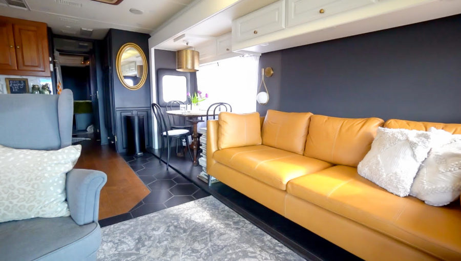 Couple & Their Teen Hit The Road inTheir Renovated Motorhome 2