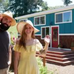 Couple Trades Apartment for Bright Blue Tiny Home & Garden 7