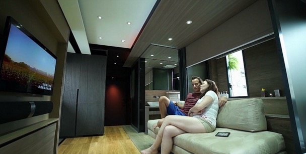 Couples 309 SF Transforming Apartment in Hong Kong by LAAB Architects 001