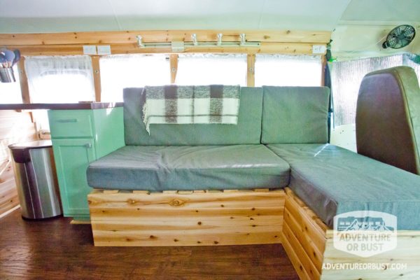 Couple's Adventure or Bust Converted School Bus Tiny Home