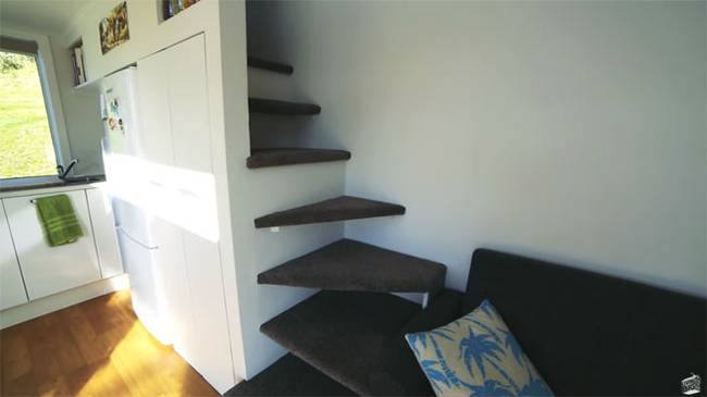 View of the loft area accessible via the climbing wall