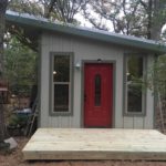 Couple’s DIY Steel-Frame Tiny Cabin in the Woods 001