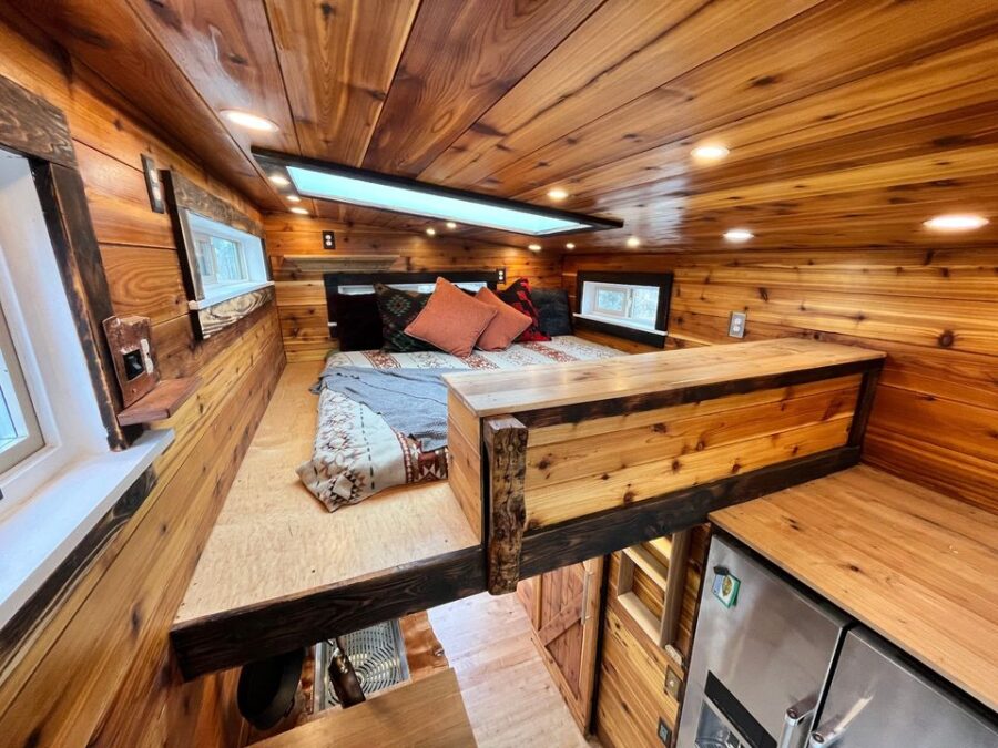Cozy Cabin THOW Built w: Locally-Milled Wood 15