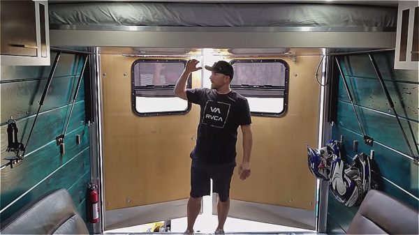 DIY Non Electric Ceiling Bed Lift for Tiny Homes and Cargo Trailer Conversions 004
