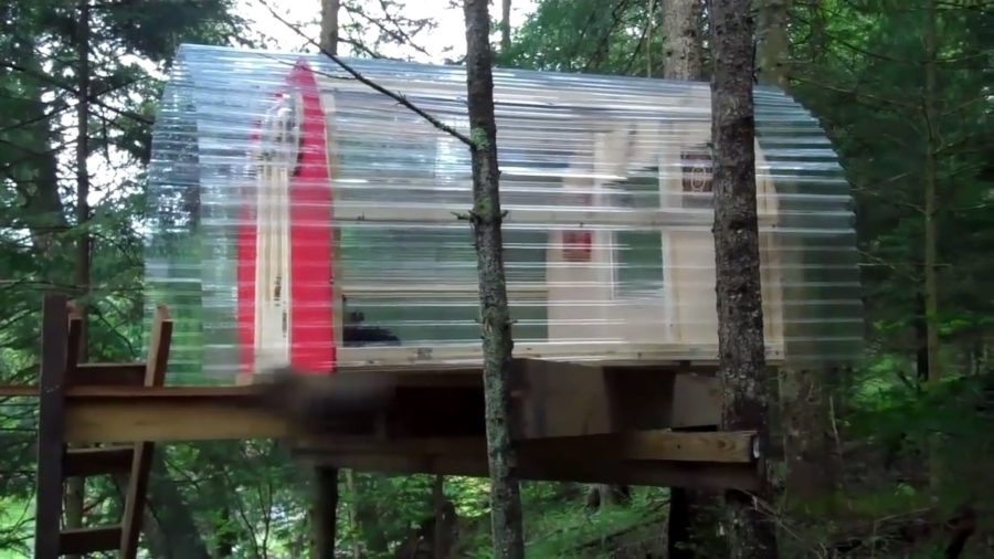 Deek builds UB-30 tiny treehouse cabin for his brothers 30th birthday via relaxshacks-com 009