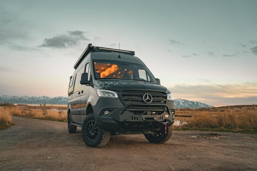 Van conversion for tiny living and travel adventures.