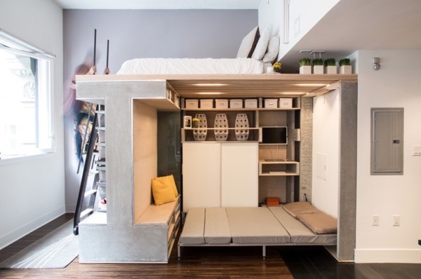 Domino Loft Multifunctional Tiny Apartment by ICOSA and Peter Suen 008