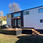 Tiny House with outdoor deck in Colorado tiny house community.