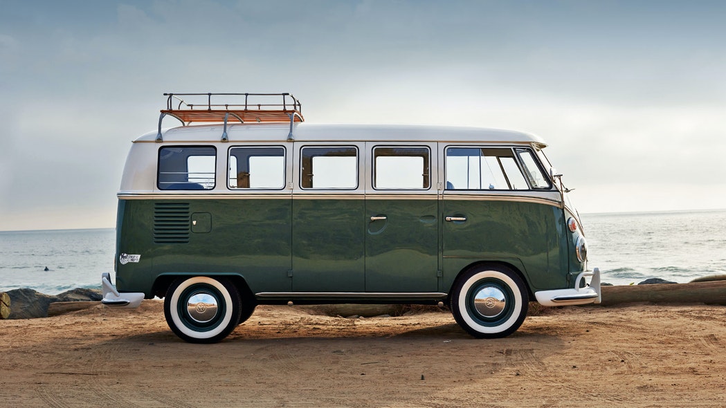 1966 vw bus turned into electric vehicle on omaze