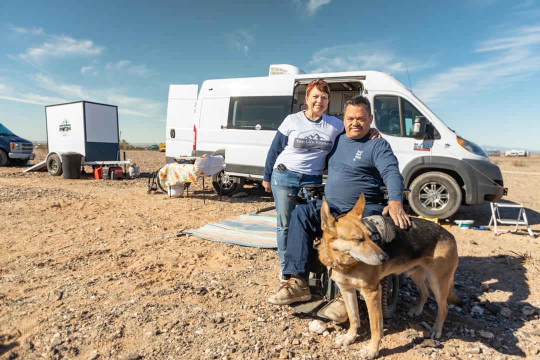 Tanya and Derec's accessible van