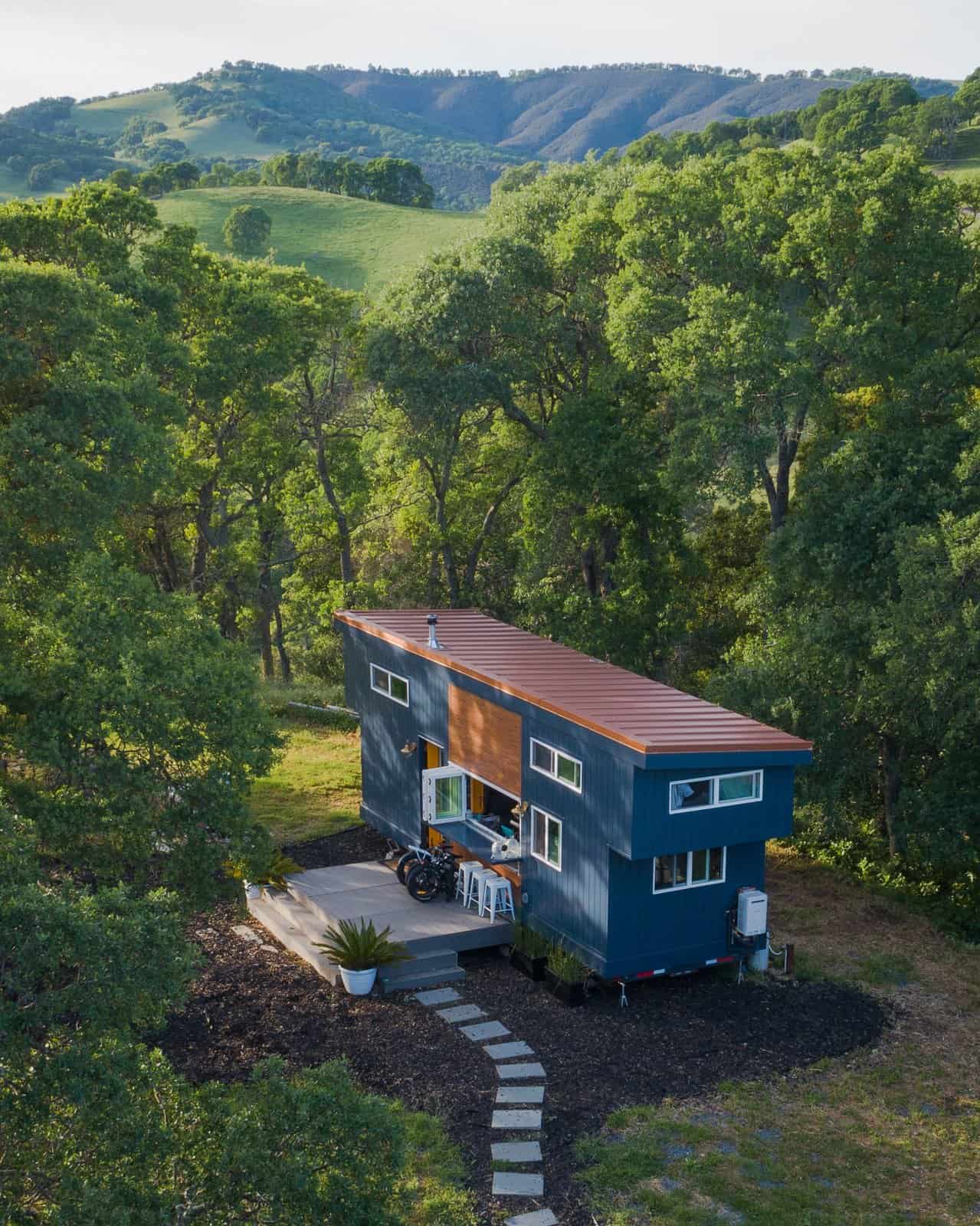 The Entertaining Abode tiny house on wheels by Tiny House Basics, now for sale in Sonoma County, California
