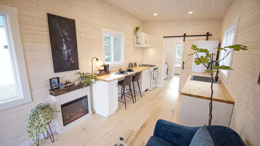 Barred Owl tiny house kitchen