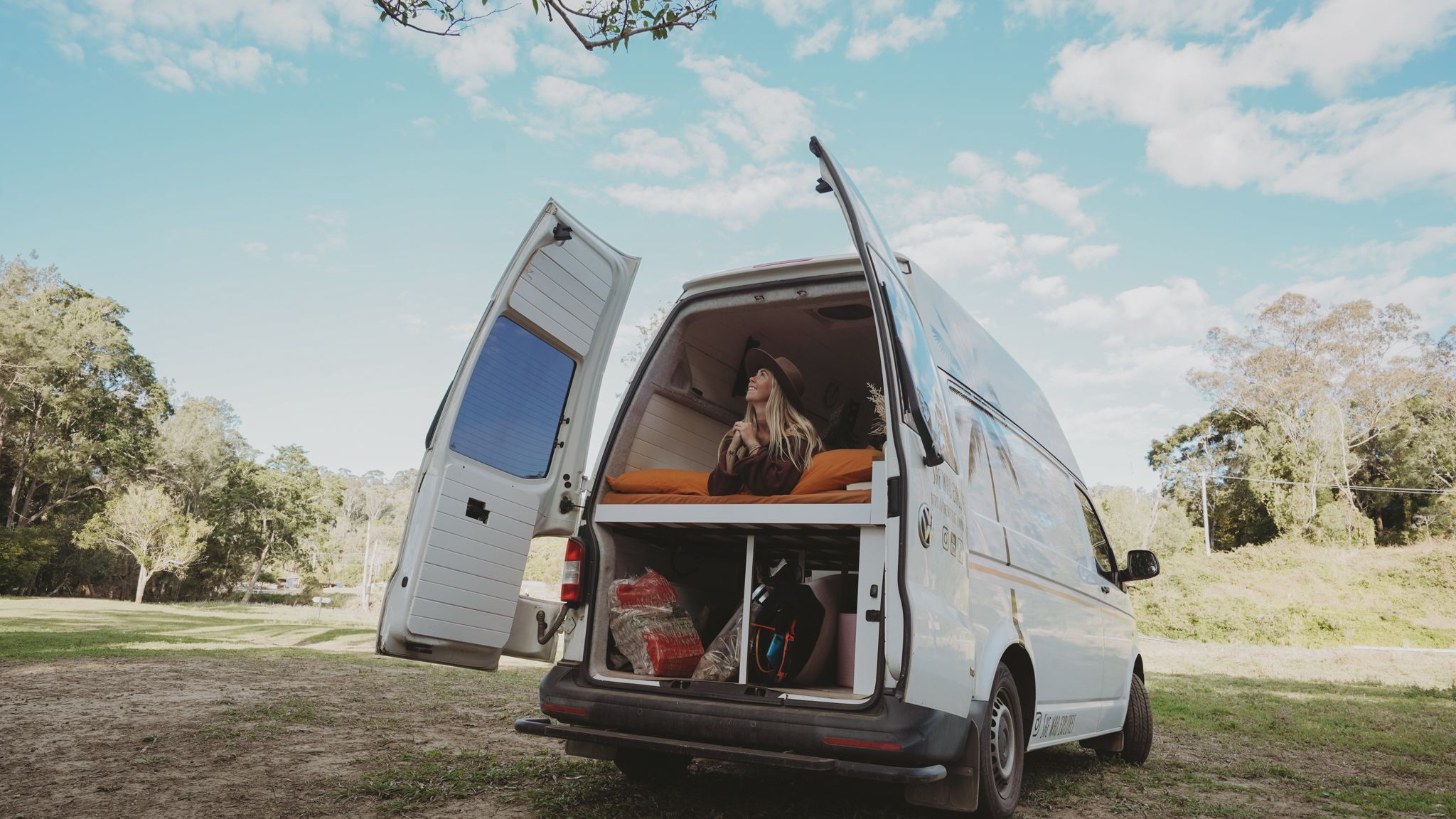 Exploring Australia in Her Volkswagen High Top Transporter 11