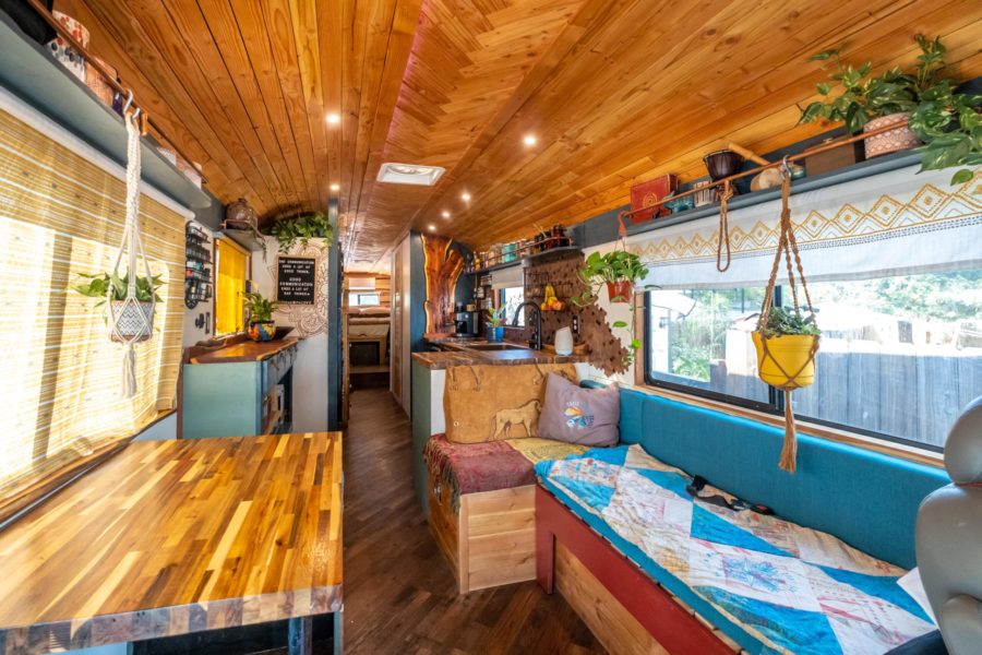 Family-Friendly Skoolie Conversion w Raised Roof For Sale 47