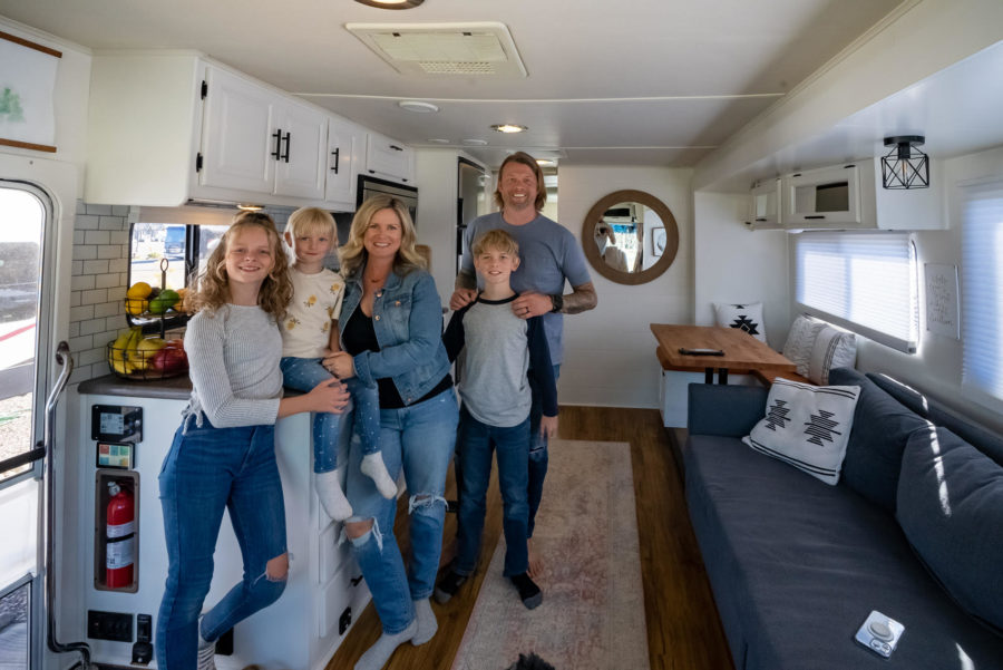 Family of 5 Living Debt Free in Renovated RV 2