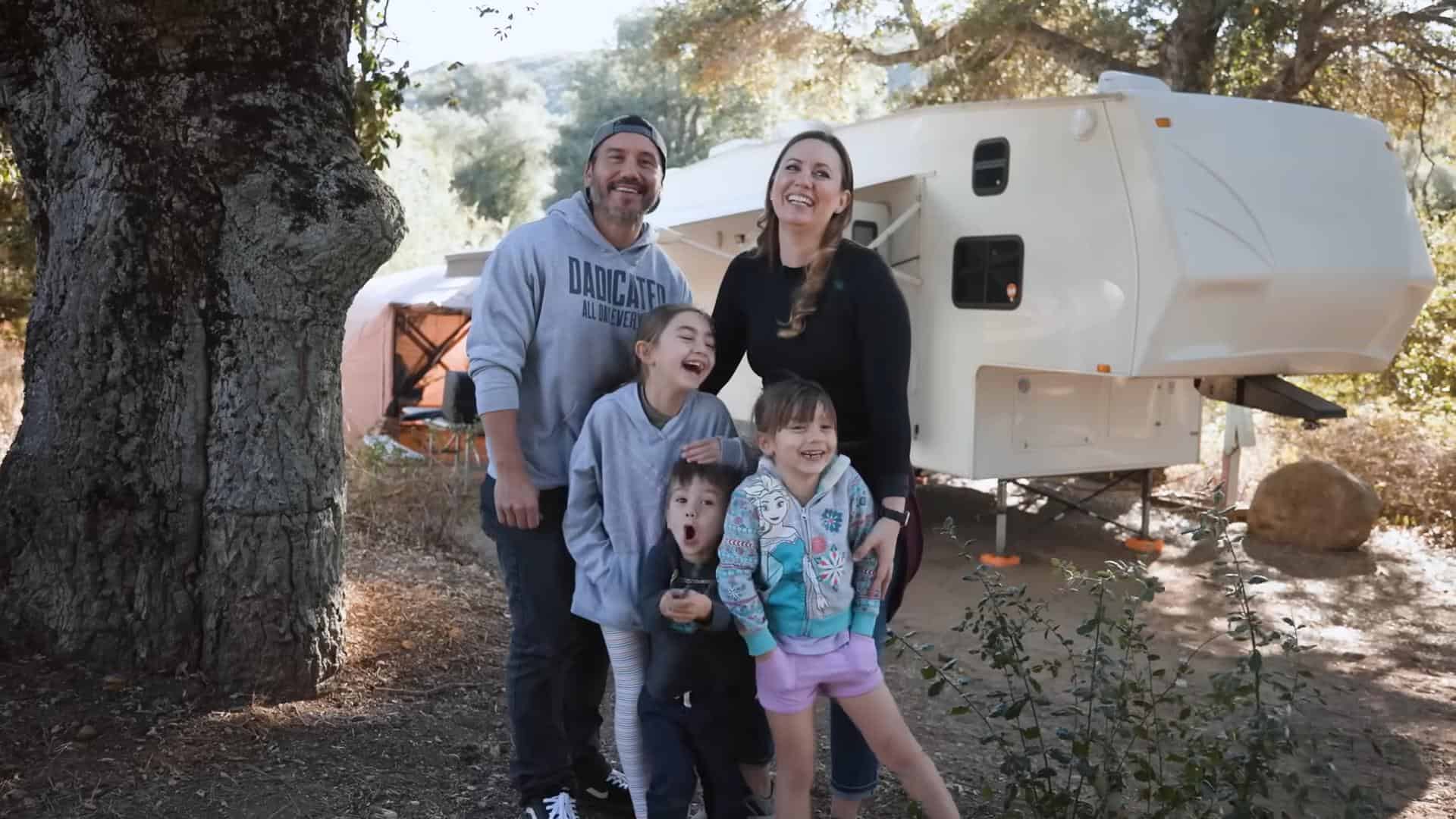 Family of 5 enjoying life in a fifth wheel tiny home