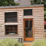 Family of Fours 16ft Tiny Home on Wheels Built with Reclaimed Barn Wood 001