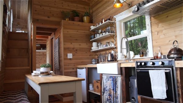 Familys Beautiful Tiny Home on Wheels on their Homestead in Northern Washington 004