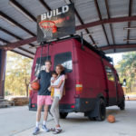 Family’s Van Conversion with Basketball Hoop! 2