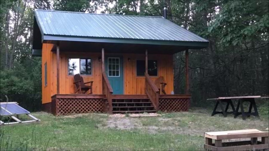 Father and Son Build 15k Tiny Cabin in the Woods via Michigan Backwoods 001