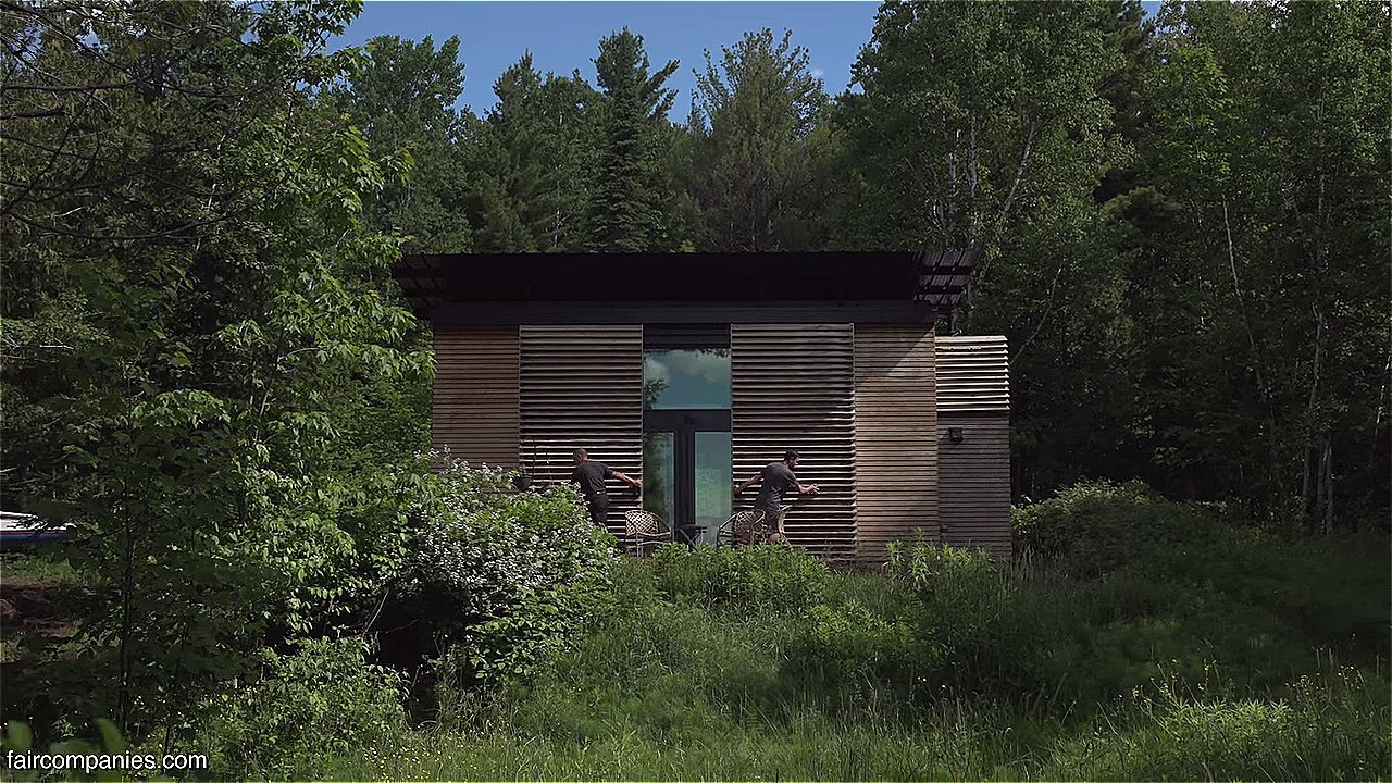 Father and Son Design and Build Transforming CNC Minimalist Tiny Cabin 001