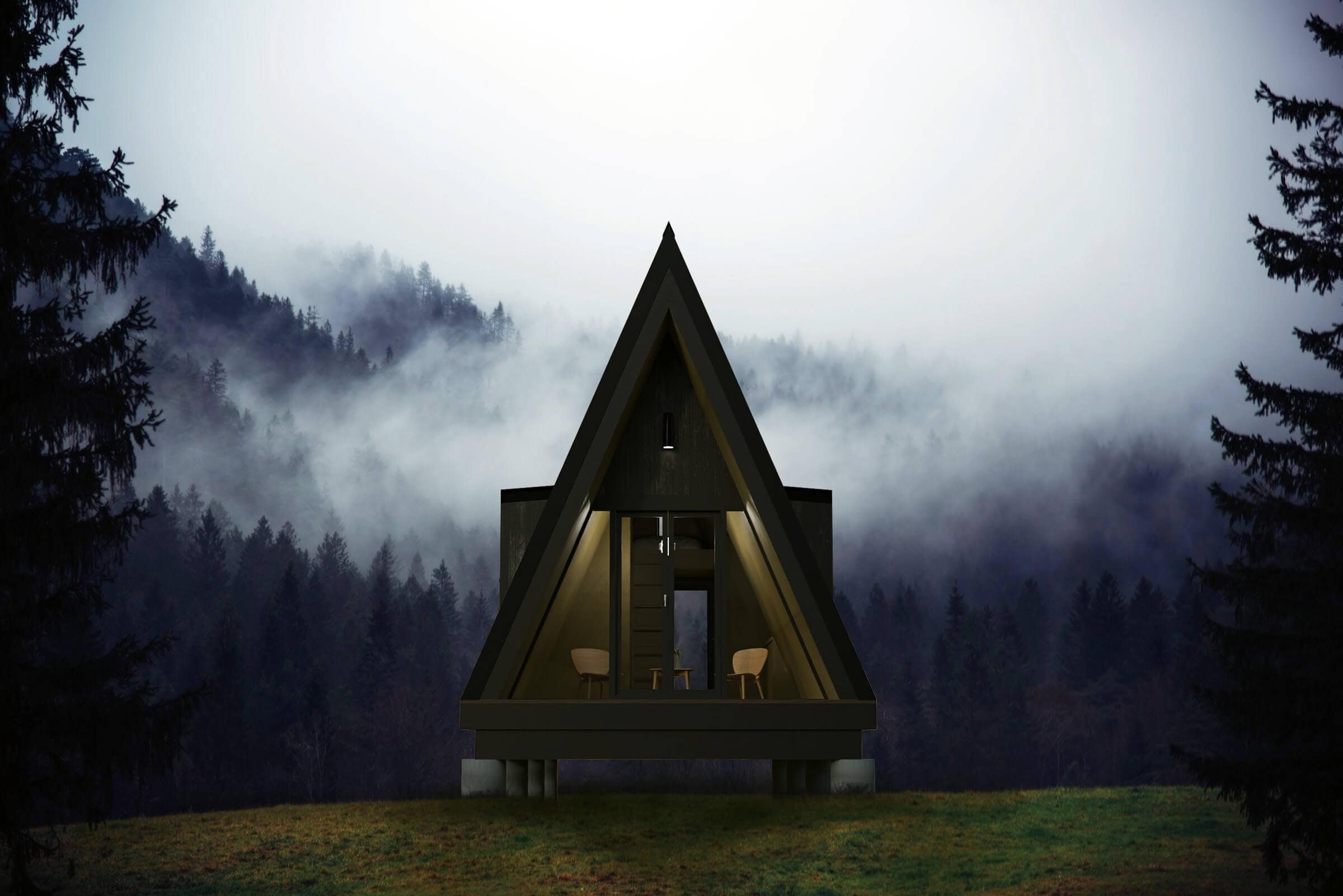 Cozy A-Frame Tiny House in Nature