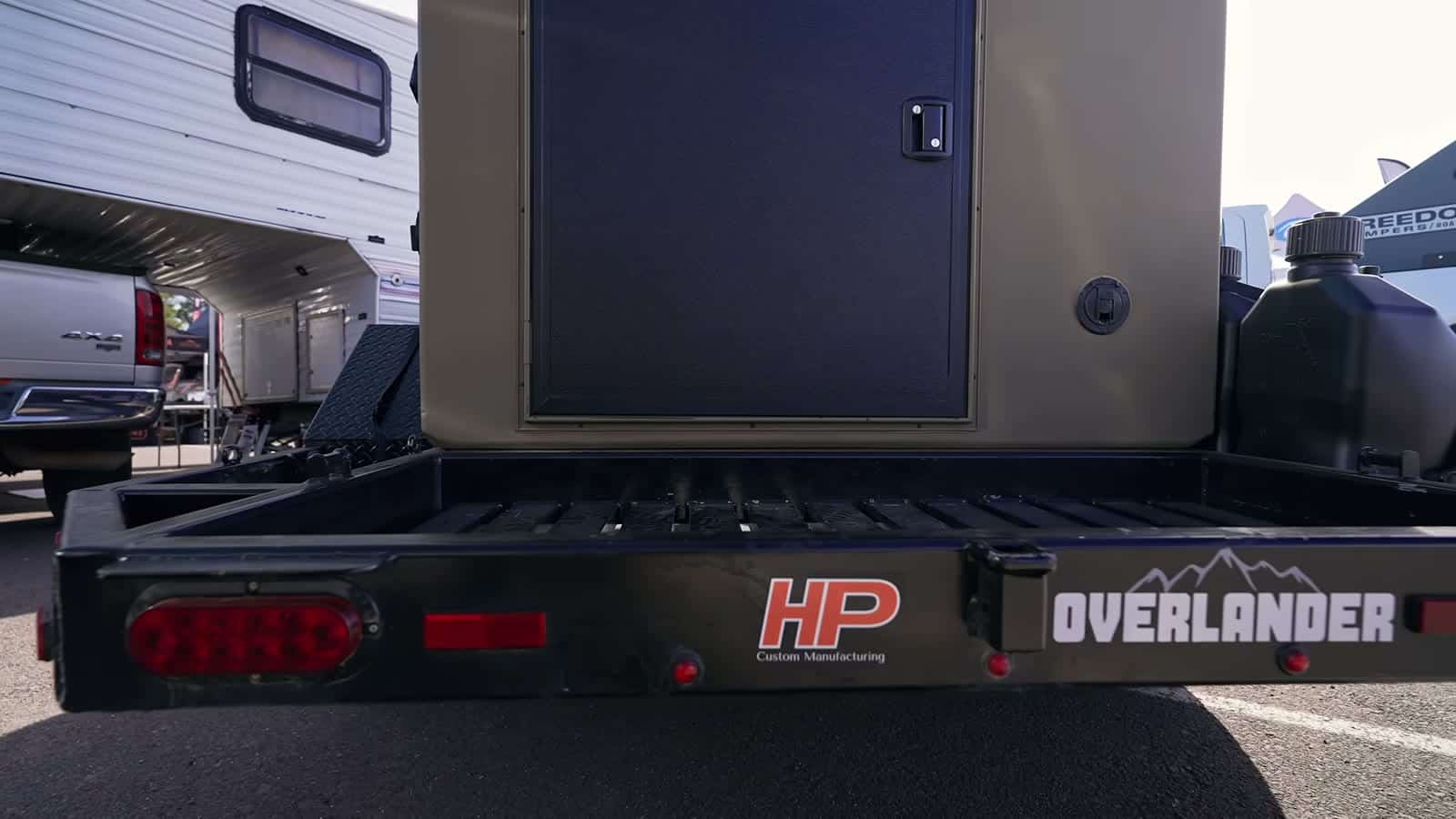 Rear storage deck on a Freedom Camper overland trailer
