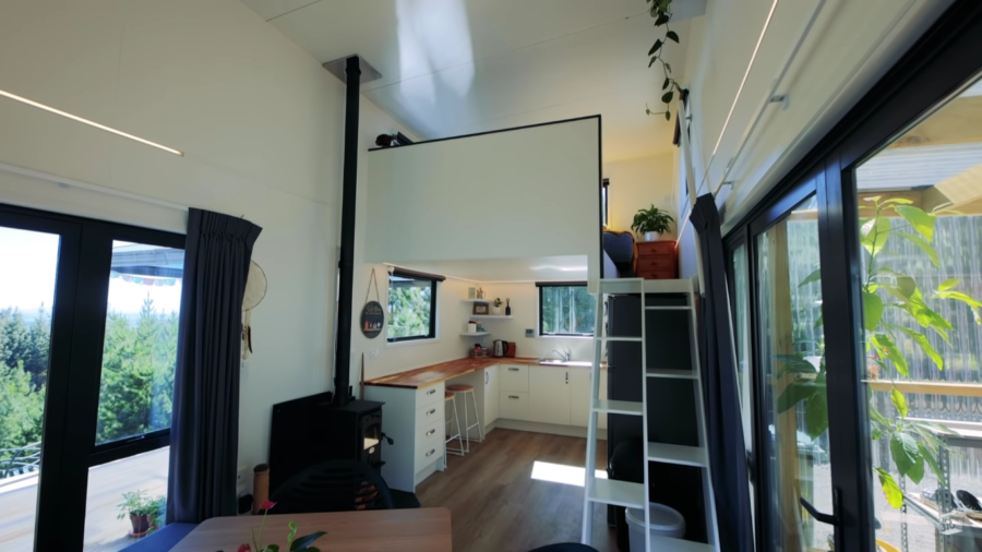 Fully Off-Grid THOW in New Zealand with Stand Up Loft