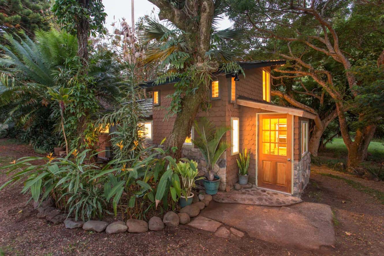 Charming Cedar-Lined Gingerbread Cottage in Hawaii