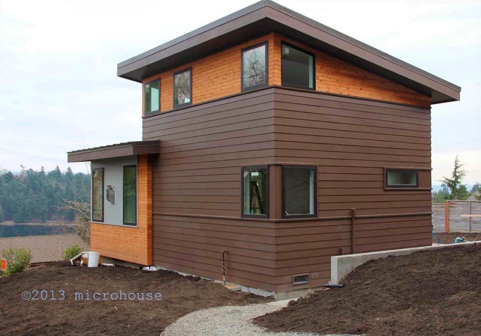 Another View of this Modern Tiny ADU Cottage from the Outside