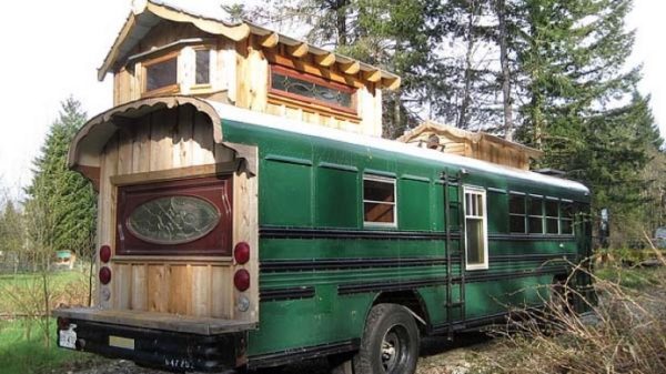 Green Cedar Bus Tiny Home 001