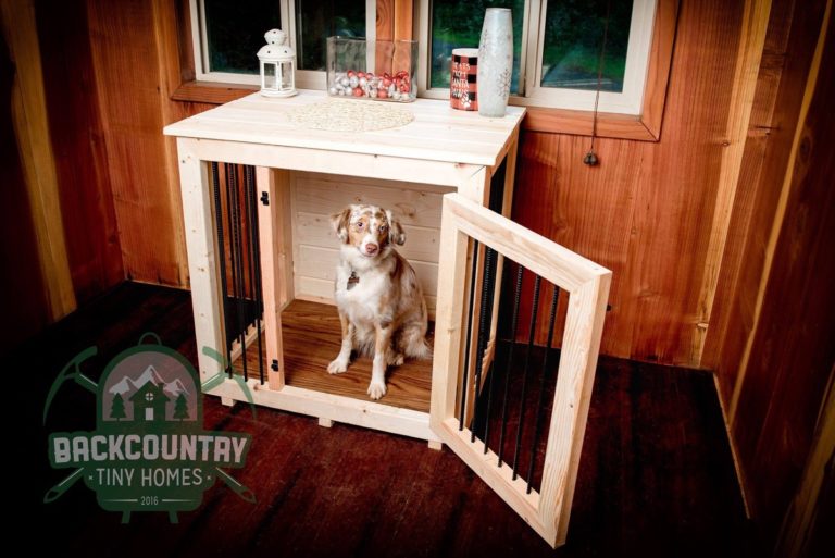 Image showcasing Handmade Dog Crate Tables for Tiny Homes (And Other Homes Too)!