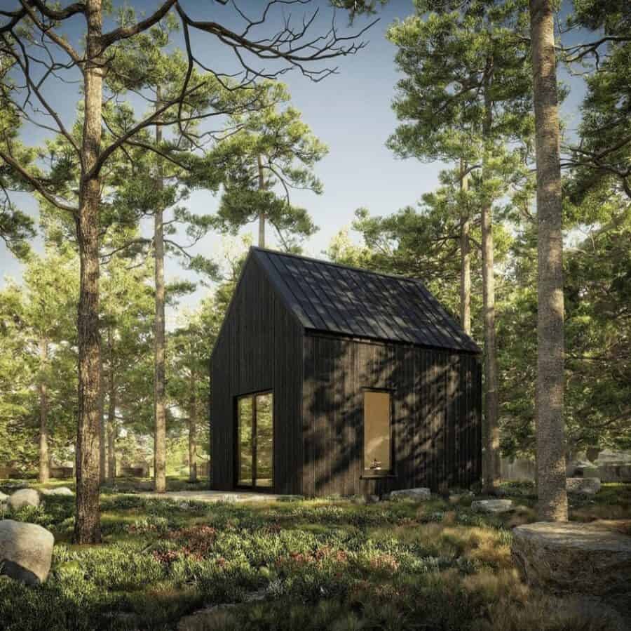 Havhytter cabin with optional fireplace
