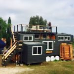 Hawaii Couples Tiny House on Wheels with Rooftop Deck Outdoor Shower and Indoor Bath Tub 001