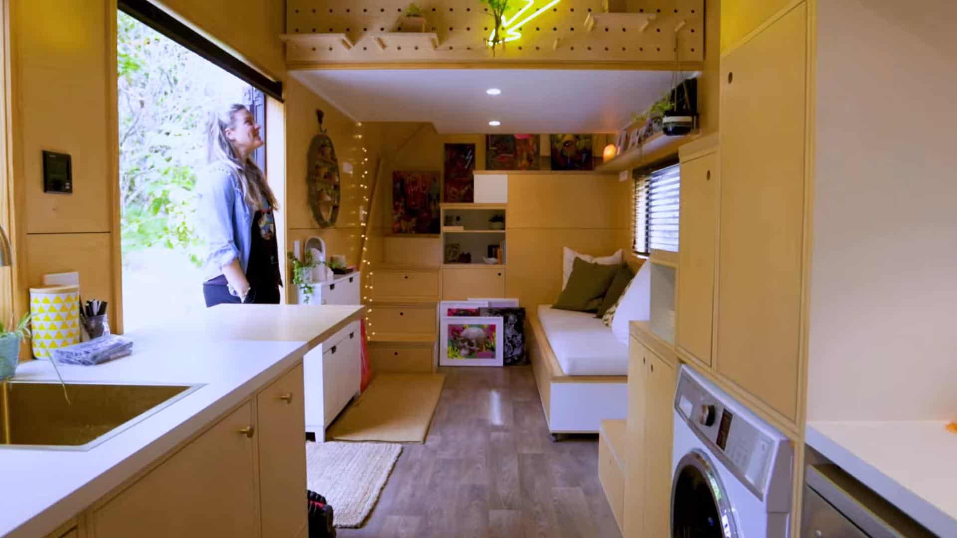 Her Artist Studio Tiny House in New Zealand