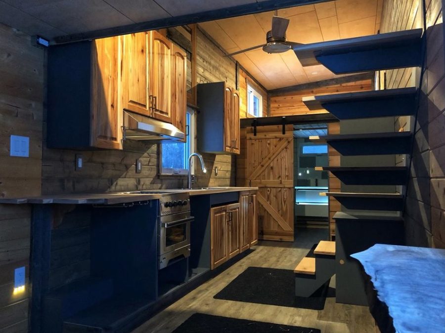 High-end tiny house on wheels built by Steve Zaleschuk for sale via Finished Right Contracting