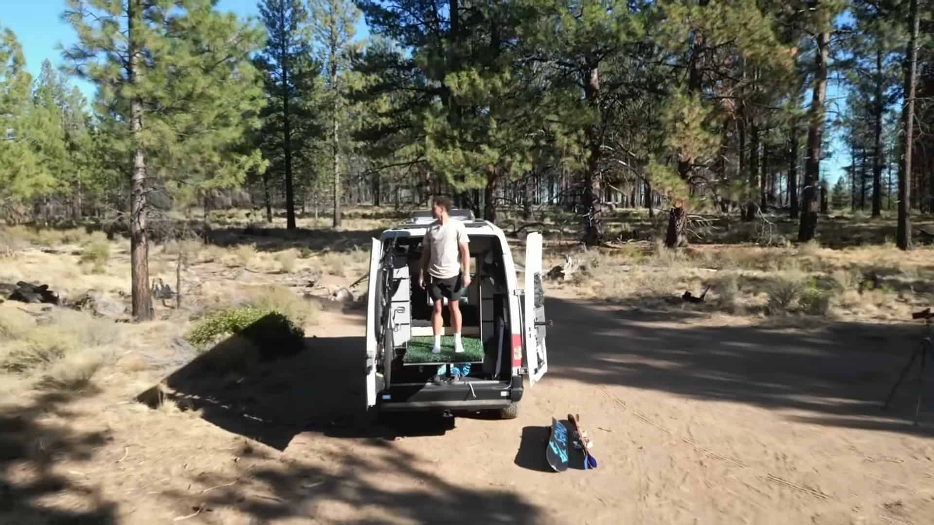 Tiny House Van with Surfboard Tunnel