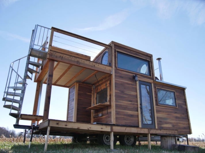 Honey on the Rocks Tiny House on Wheels by Carpenter Owl 002