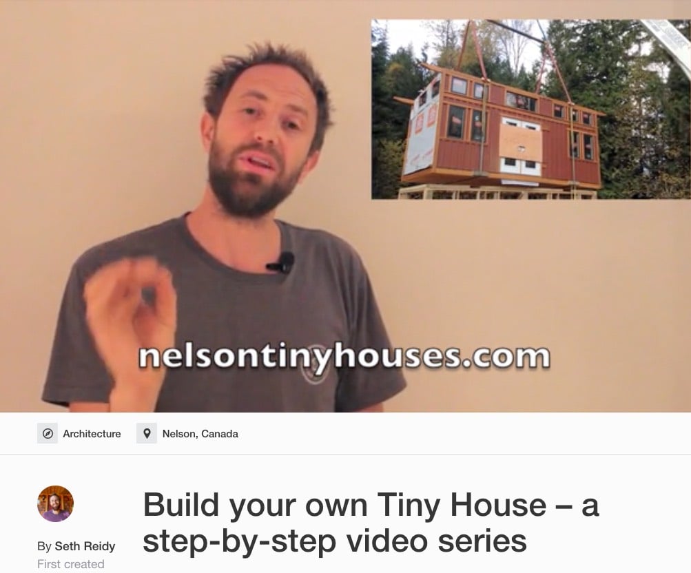 How to Build Tiny Houses Kickstarter Campaign