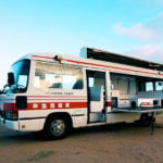 Jiro 1989 Ambulance Bus Conversion with Fold Down Performance Stage via Tiny Home Tours YouTube 003