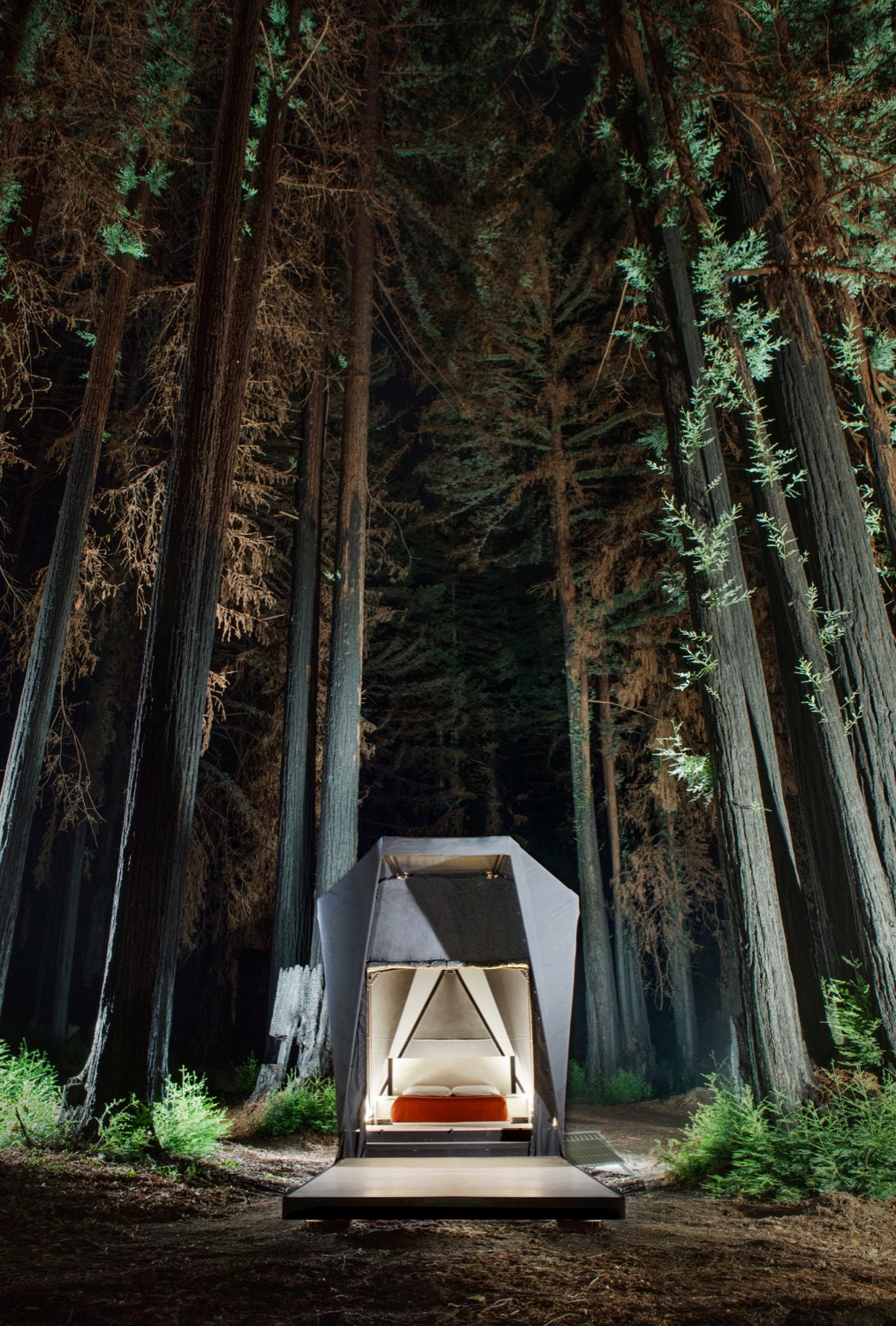 View of Tent-Based Jupe Tiny Homes