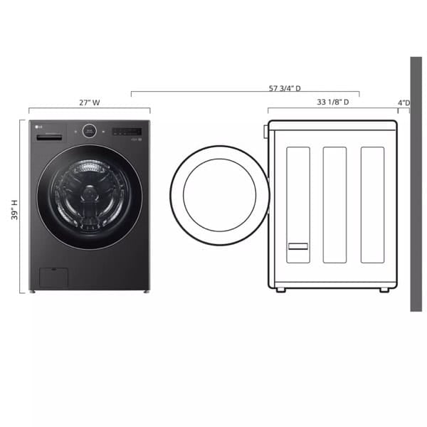 Modern laundry room with washer and dryer in a tiny house.