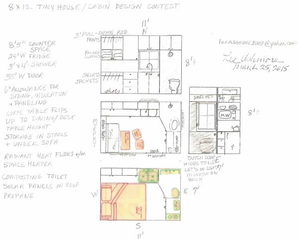 Lee Ashmore's 8x12 Tiny House Design