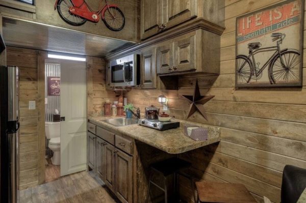 Log Cabin Shipping Container Tiny Home 004