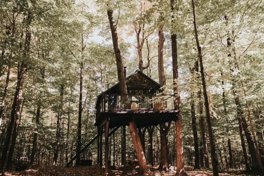 Magic Tingwick Treehouse on 15 acre maple forest 14