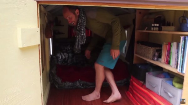 Man Simplifies into Off-Grid Micro Cabin Life in California 003