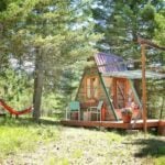 Micro A-frame Cabin Off-Grid Glamping Vacation in Montana 001