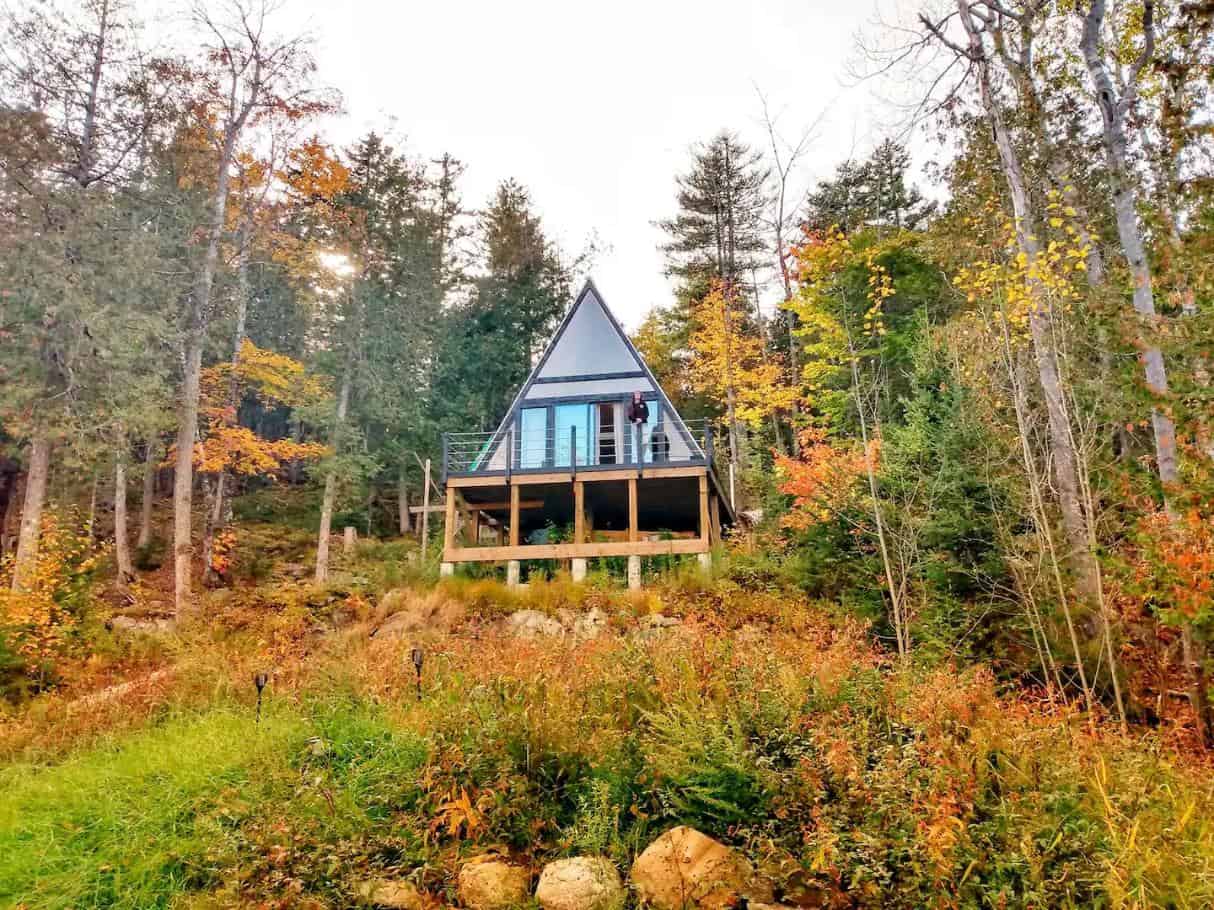 Tiny House with A-Frame Design by the Bay