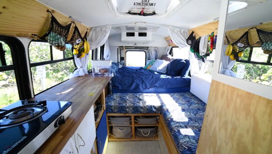 Nikki and Uly DIY Simple Shuttle Bus Conversion via Tiny Home Tours YouTube 003